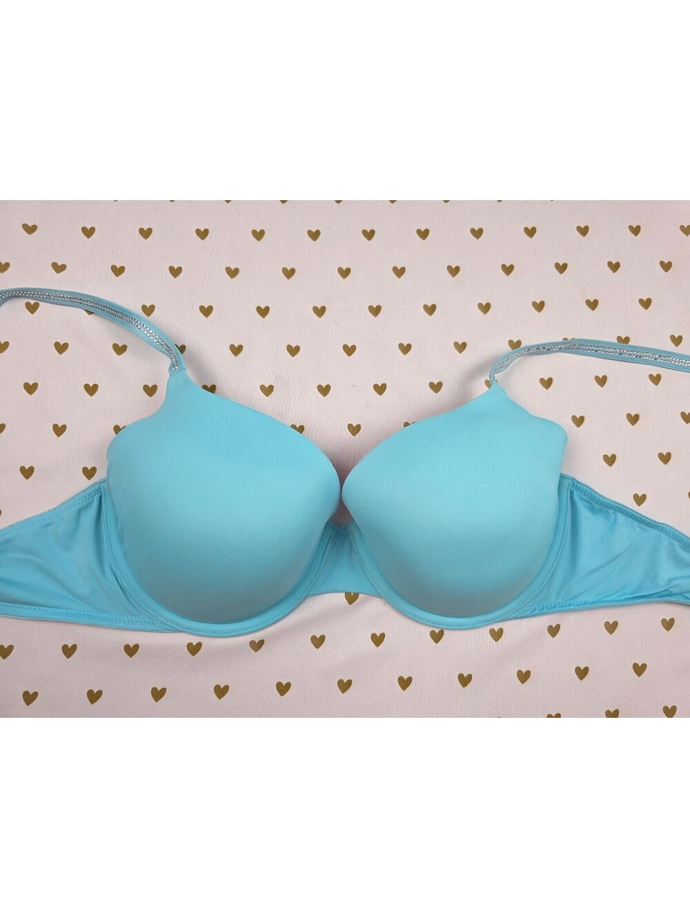 Victorias Secret PINK Light Blue 36D T Shirt Lightly Lined Bra